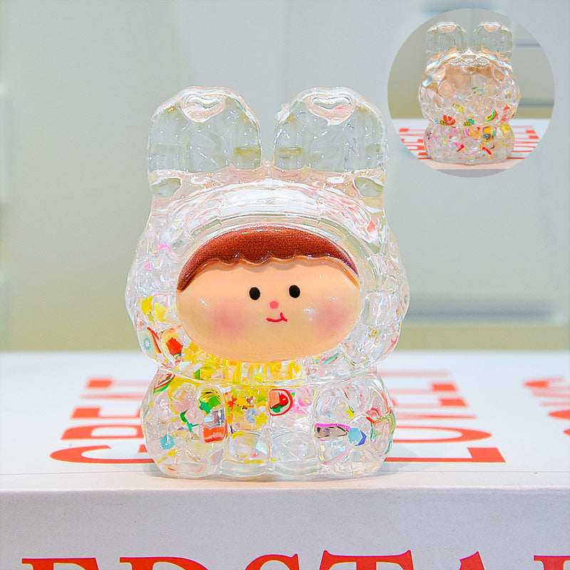 oversized three-dimensional quicksand KIKI shopping mall blind box figure desktop ornament car pendant DIY jewelry accessories