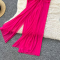 Pure desire hollow sense sleeveless tube topdress women's summer strap waist silm vacation style long skirt