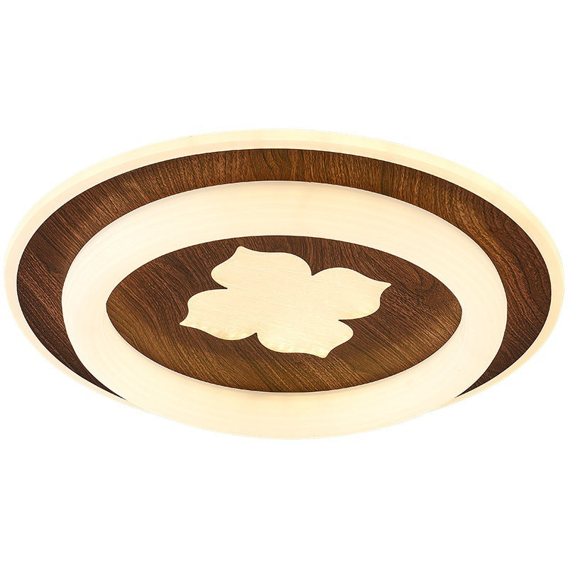 Zhongshan Lighting Living Room Lights Lobby Aisle Middle Ancient Walnut Color New Chinese Restaurant Chandelier Bedroom Ceiling Light