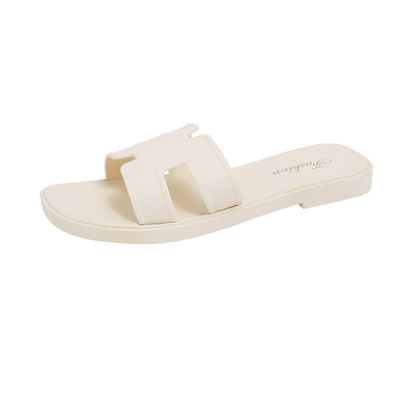 New breathable one-strap sandals & slippers for women - stylish, versatile, korean style, flat, soft sole, perfect for beach & pool