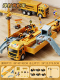 Kids' oversized container truck crane large truck alloy excavator construction vehicle toy set
