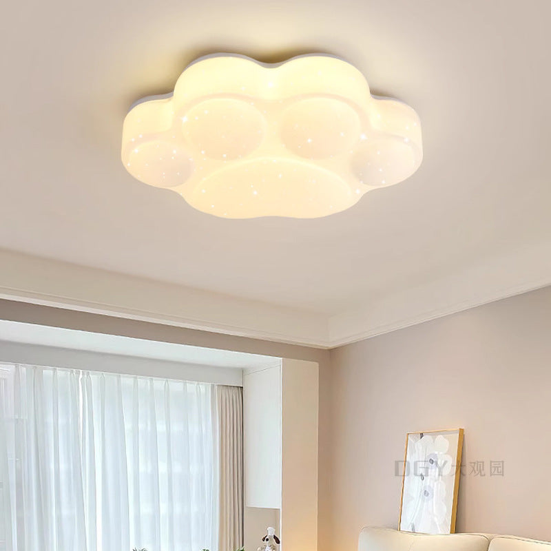 Cream Wind Bedroom Light LED Ceiling Light Room Main Light Modern Minimalist Cat's Claw Children's Room Lighting E