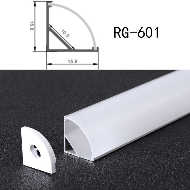 Exposed LED line light Curtain box Reflective groove light with no stroboscopic curtain washing light Living room 45 degree oblique light strip