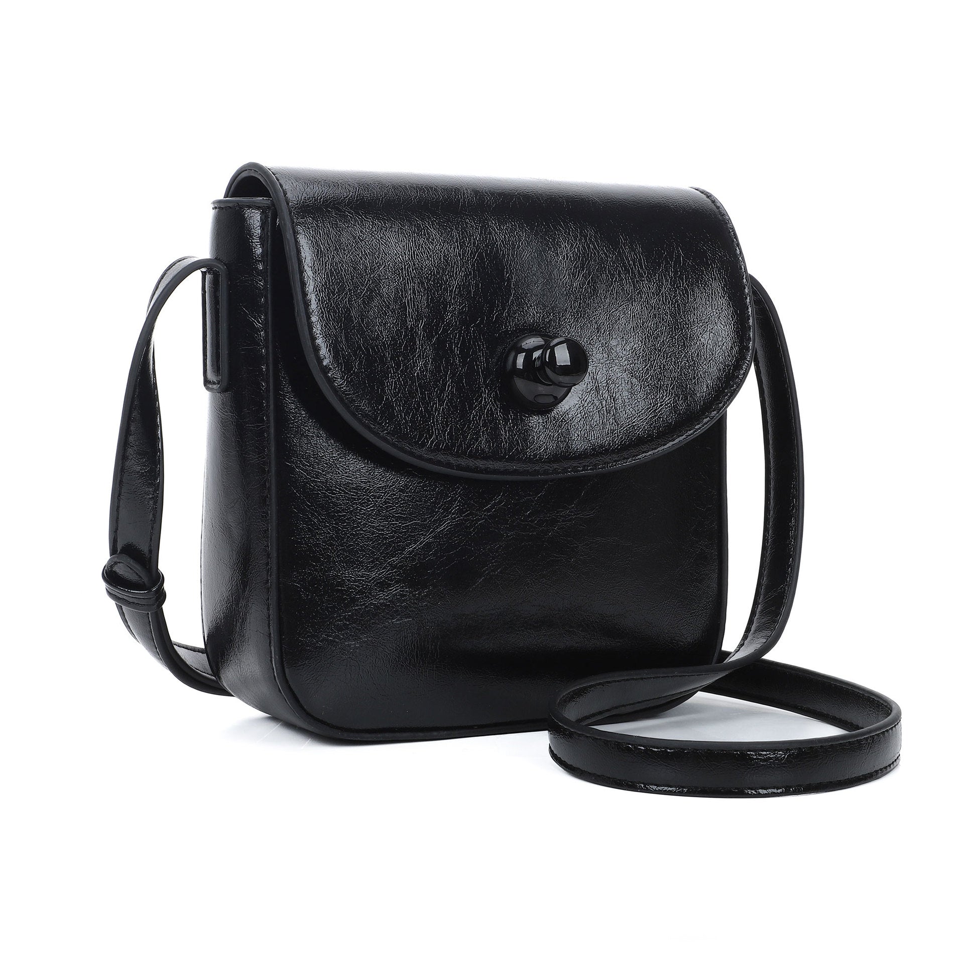 New oil wax leather women's messenger bag shoulder handbag retro versatile commuter bag niche high-end textured women's bag