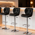 pu leather bar stool - swivel, adjustable height dining chair, bar island stool, modern minimalist high chair