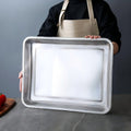 Stainless steel dinner plate, dense hole leakage plate, kitchen plate, for home vegetable plate, square plate, drying plate, oil filter plate, stainless steel products