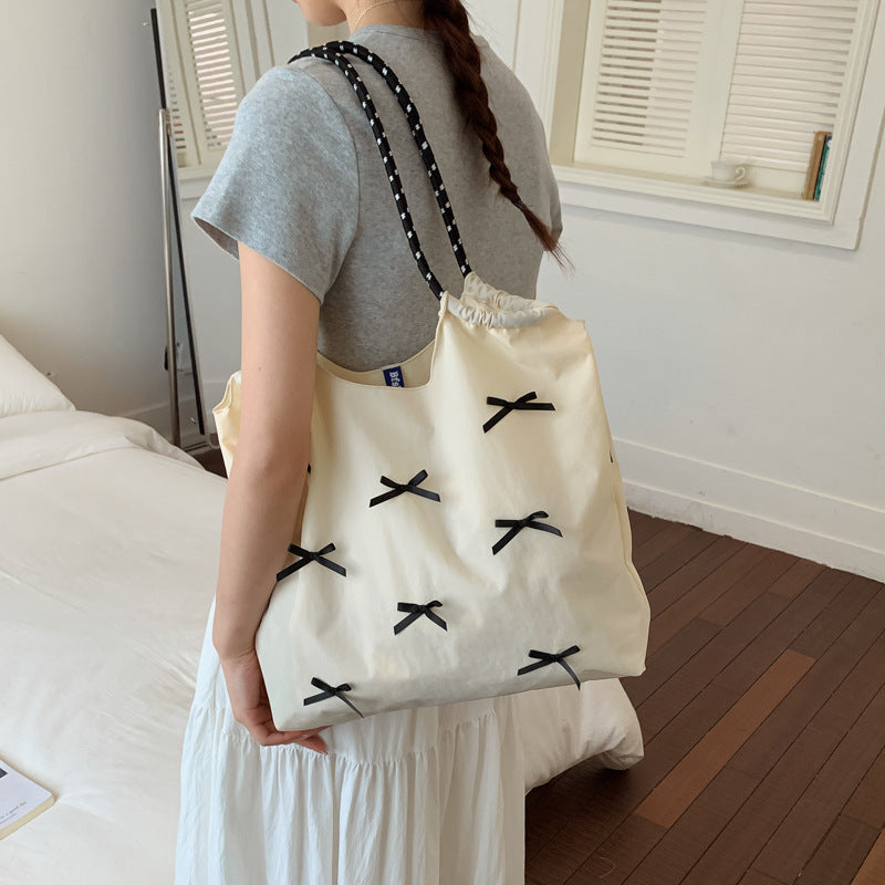 Sense of designbows bag koreanniche stylesweeteasiest for match shoulder bag spring and summernew arrival armpit bag tote bag