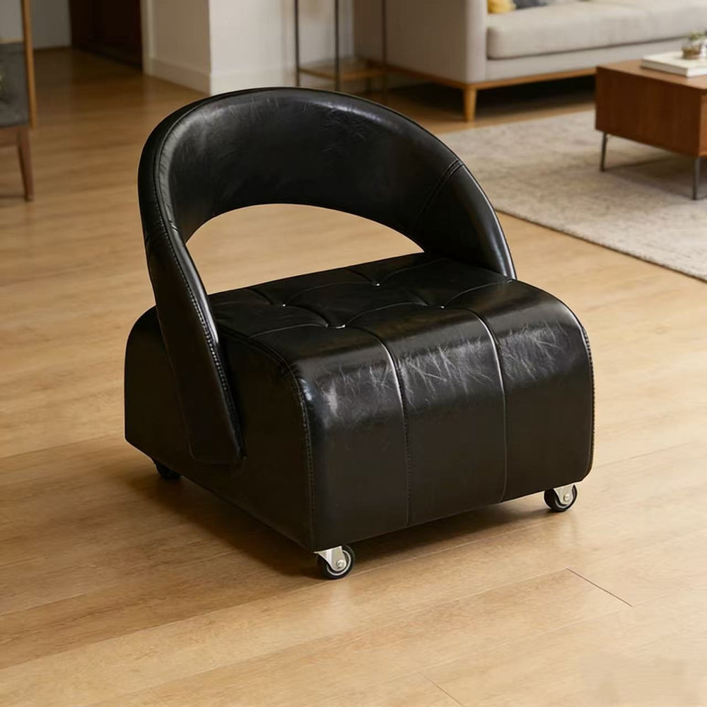 Swivel stool small stool living room for home low stool accessible luxuryclassy shoe changing stool movable leather back stool