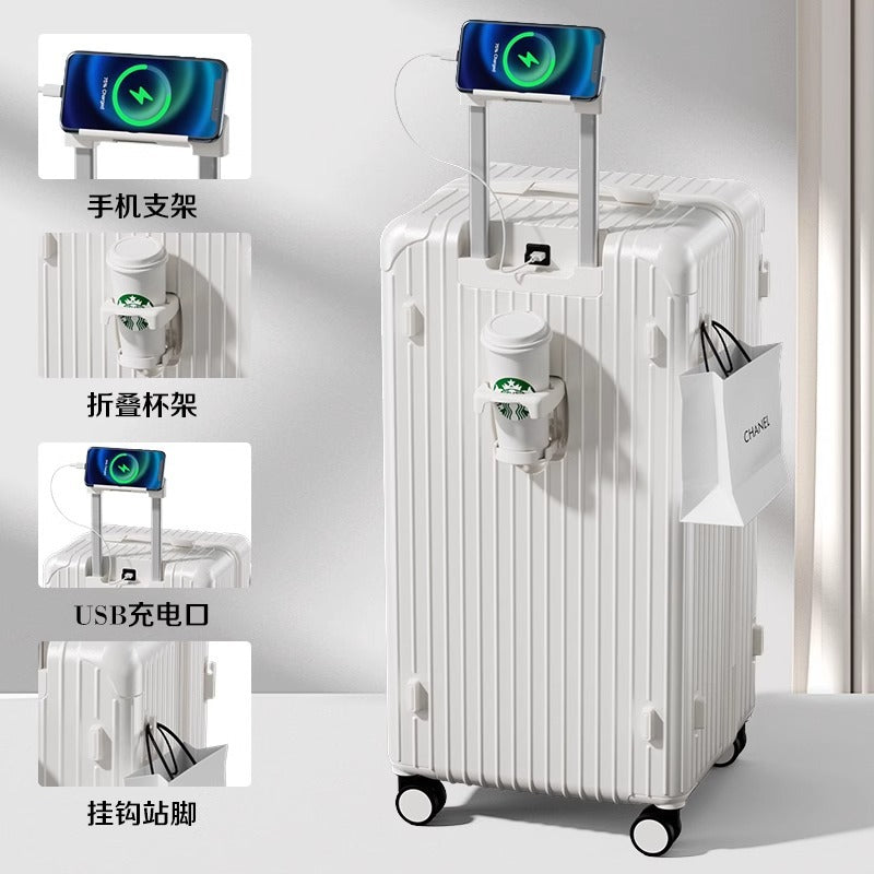Large capacity luggage suitcase women 2025new arrival student multifunctional thickened trolley case suitcase 28inch men password box