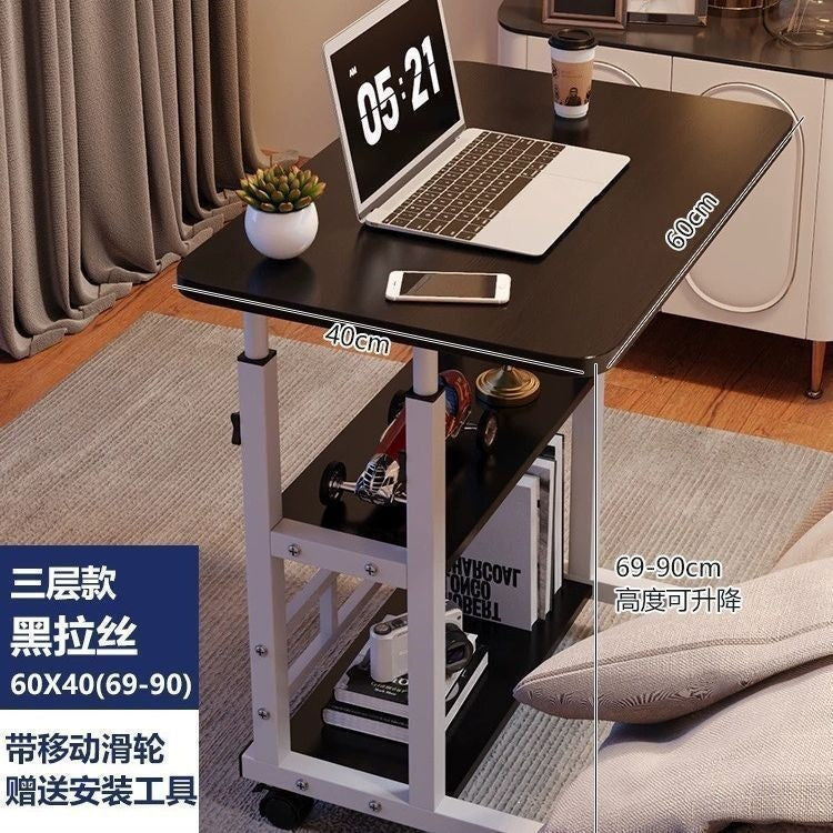 For homelazycasual small table bedroom dormitory simple student desk movable bedside table adjustable computer desk