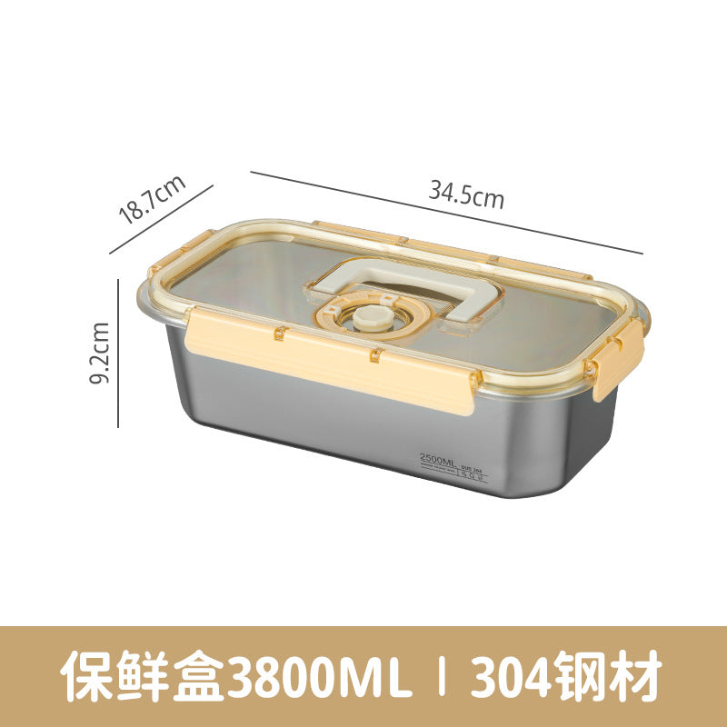 304 stainless steel fresh-keeping box, special sealed box for food-grade refrigerators, lunch box can be heated in microwave oven, bento box