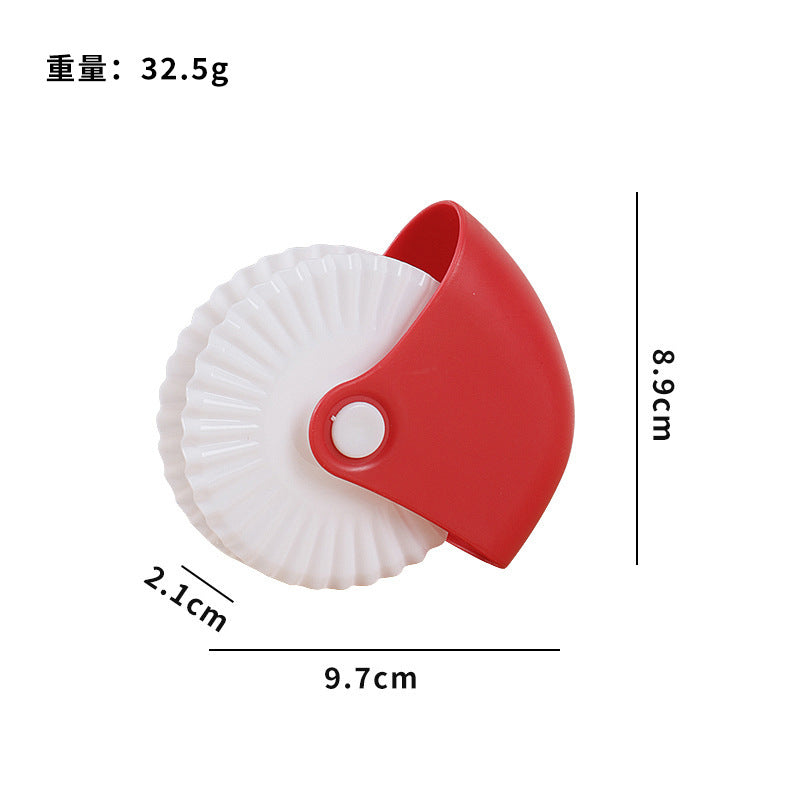 Multifunctional pastry cutting wheel pizza curling wheel roller knife manual twist wheel cutter baking tool cross-border