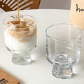 Luxury glassware: elegant stemmed glasses for home, juice, coffee, trendy restaurant drinks & desserts