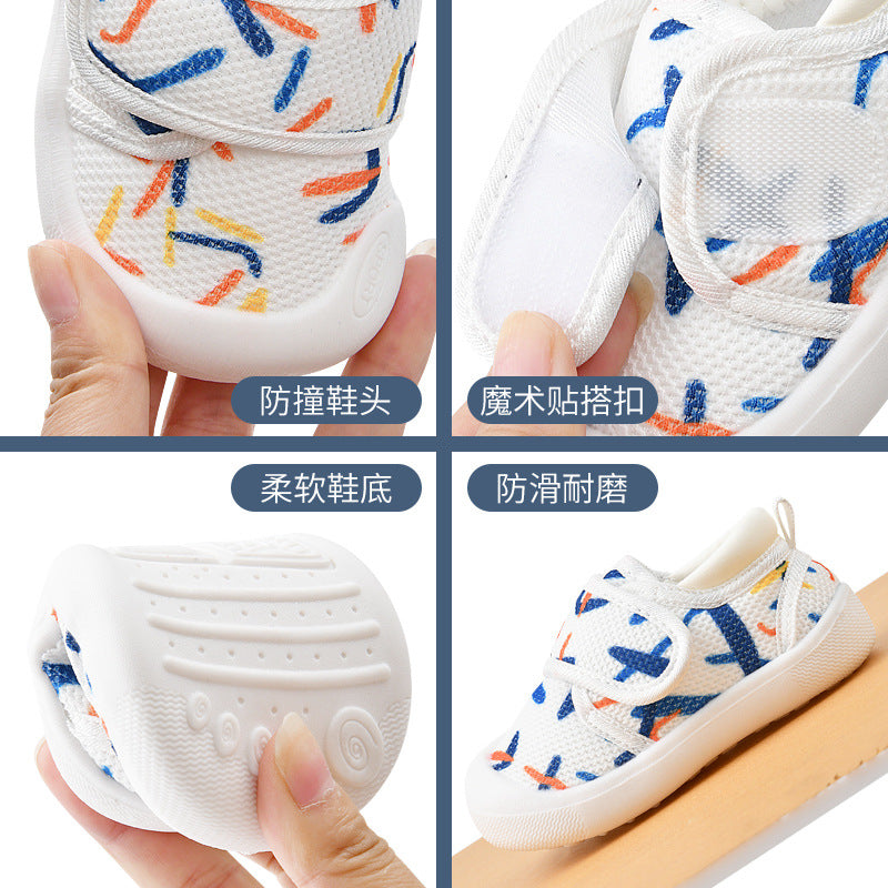 Toddler shoes for baby boys 0-1-3 years old, infant shoes for spring and autumn, soft sole, non-slip, breathable, and secure fit for baby girls