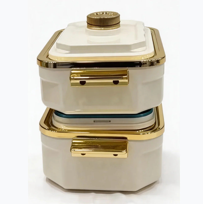 New food warmer new arrivalexport large capacity knob type insulated lunch box 5l-6l insulated tableware 2pcs