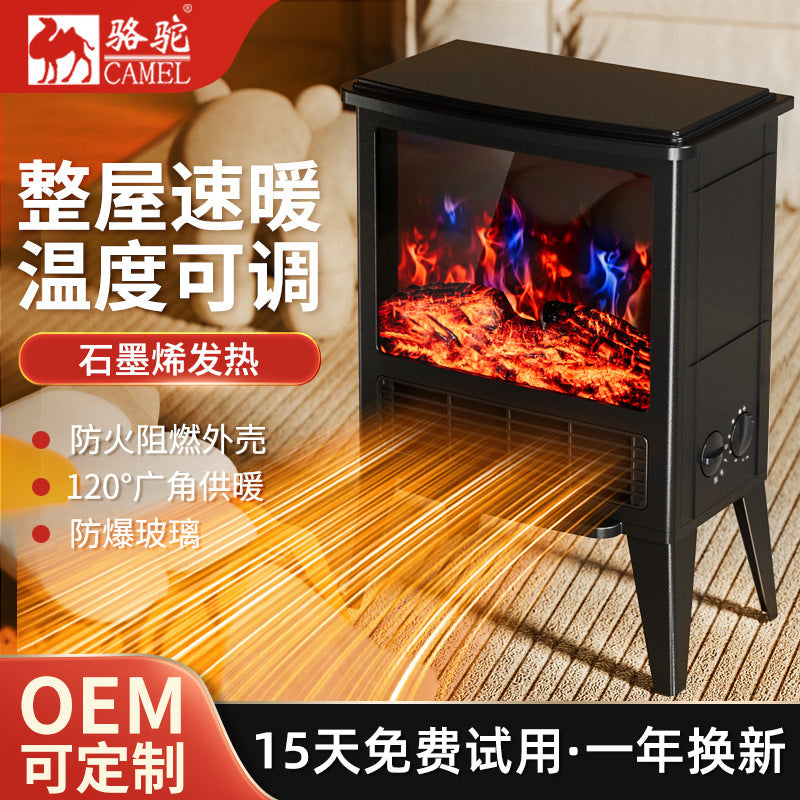 Camel fireplace electric heater european style 3d simulation flame stove for home energy saving power saving heater wholesale