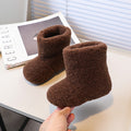 Girls' snow boots: new korean style for winter  - fuzzy, plush-lined, warm cotton shoes for little girls