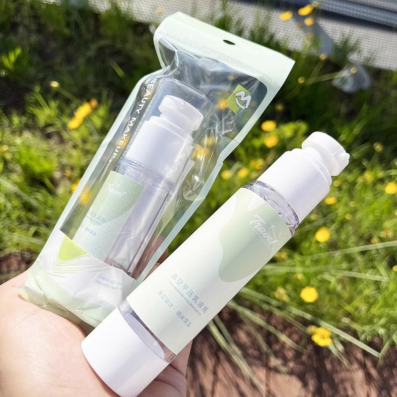 Keqi new arrival vacuum spray bottle travel refill bottle 30ml rejuvenating portable vacuum lotion cosmetic bottle hot sale