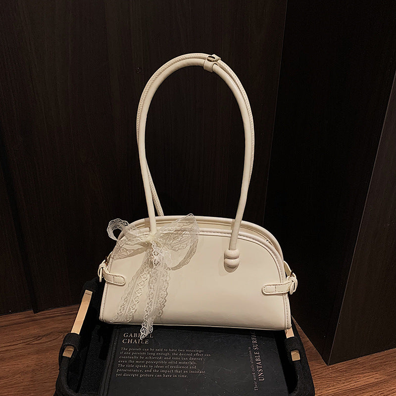 Cross-border niche popular handbag women's 2025 spring and summer new simple and versatile shoulder bag textured underarm bag pillow
