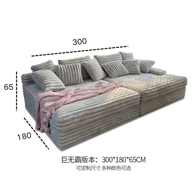 Amazon's same style accessible luxury fabric sofa living room for home reception l-shaped block free combination lazy sofa