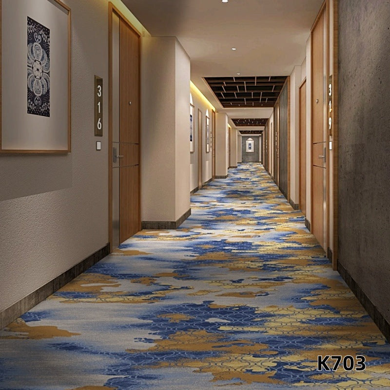Factory direct sales hotel carpet fireproof ultra-thick sound insulation corridor aisle large area carpet club ktv hotel carpet
