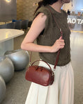 Genuine leather crossbody bag - 2024 spring/summer versatile fashion handbag - fresh & chic top grain cowhide premium small square bag