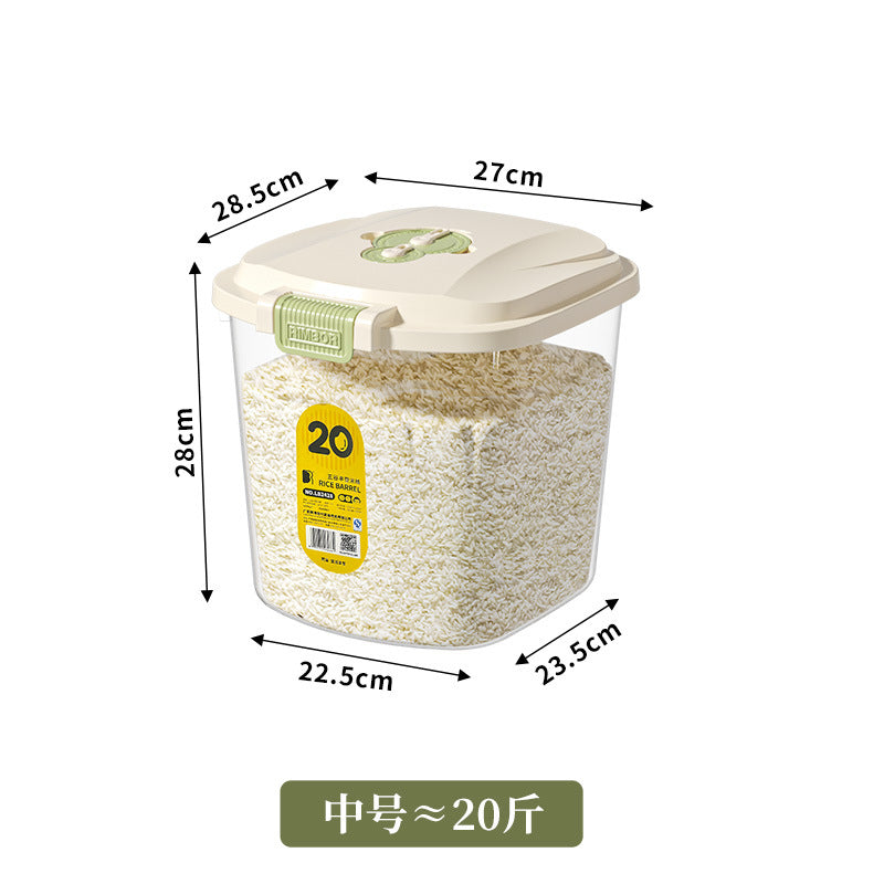 Grains Storage Sealed Box Food Grade Rice Noodle Storage Container Insect-proof and Moisture-proof 10kg High-end Household Rice Bucket