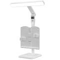 Led bookshelf multifunctional desk lamp - ideal for studying, dorm room desks, homework, reading, students, charging, and clock function