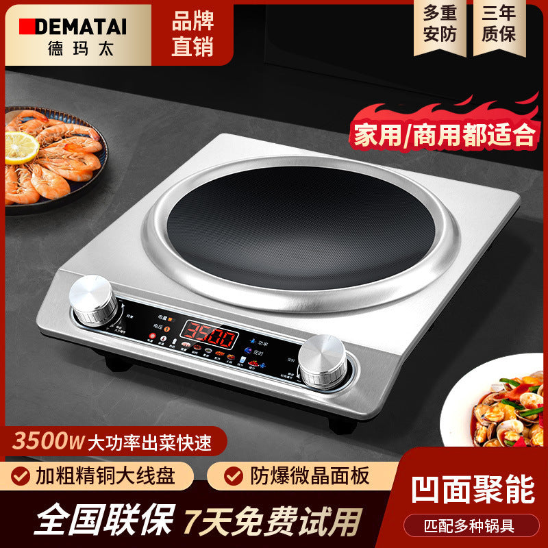 Concave induction cooker for home new arrival fire stove high power induction cooker commercial battery stove