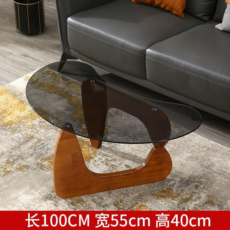 Internet celebrity designer yaguchi yu glass coffee table living room accessible luxury small apartment for home creative classy sofa side table