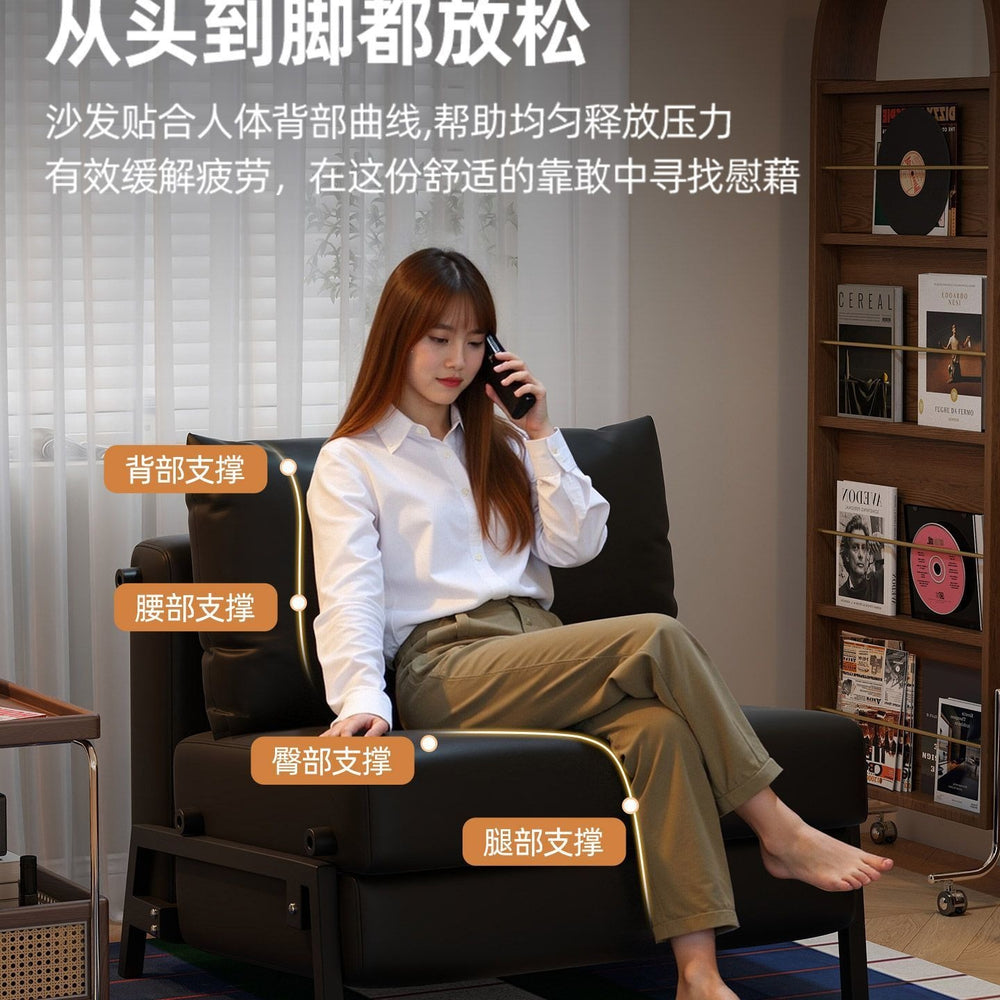 Sofa bed foldable dual-purpose small apartment b&b dual-purpose sofa living room study balcony can sit and lie down telescopic sofa