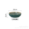 Japanese-style ceramic dinner plates for home use - creative large salad bowls, single-serving dishes, and retro dinnerware set