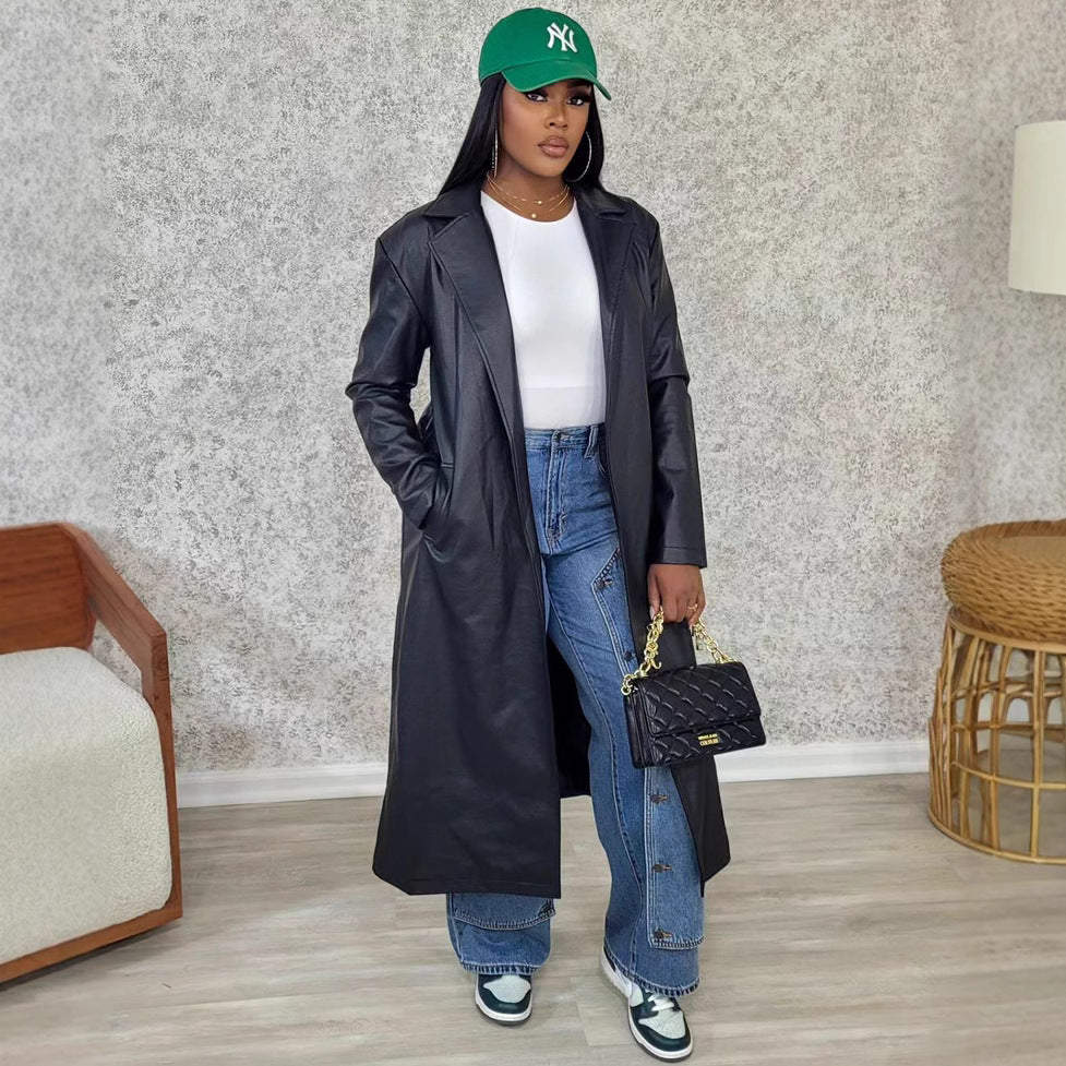 European and american style straight-leg jeans -  cross-border women's fashion streetwear button & patch high-waisted casual pants