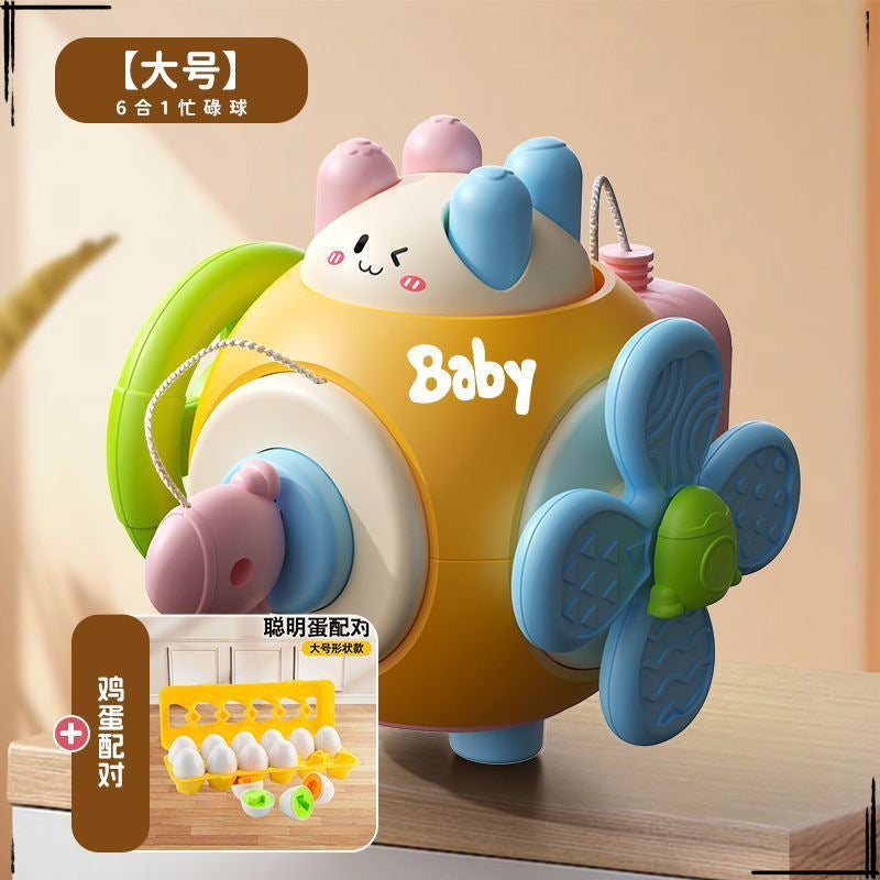 Baby busy ball hand catching ball 1-2 years old 3 baby busy board house hexahedron Montessori early education educational children's toys