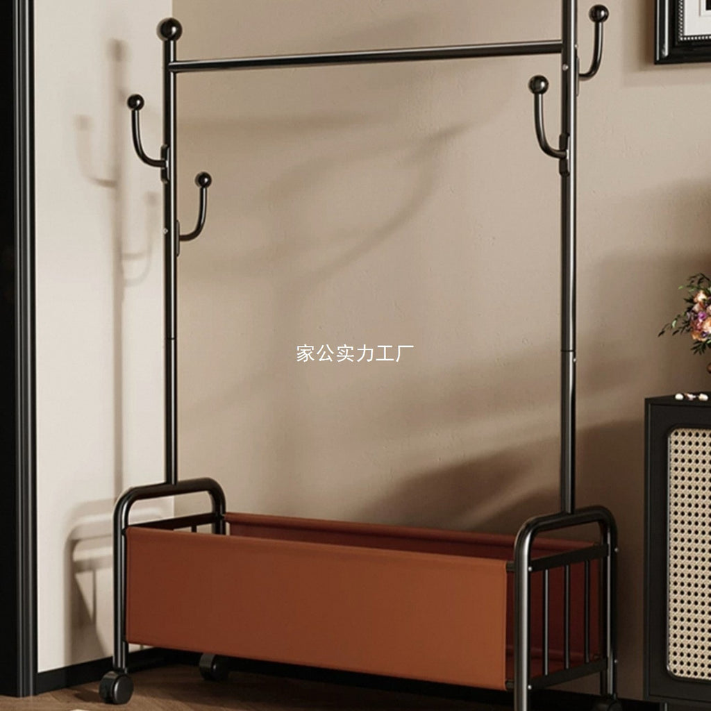 Popular floor-to-ceiling drying rack, multi-functional clothes hanging rod, indoor bedroom removable storage bedside coat rack