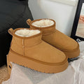 Thick sole anti-ski snow boots for women 2026new arrival autumn winter bread shoes slip-on fleece-linedthickenedheattech cotton shoes