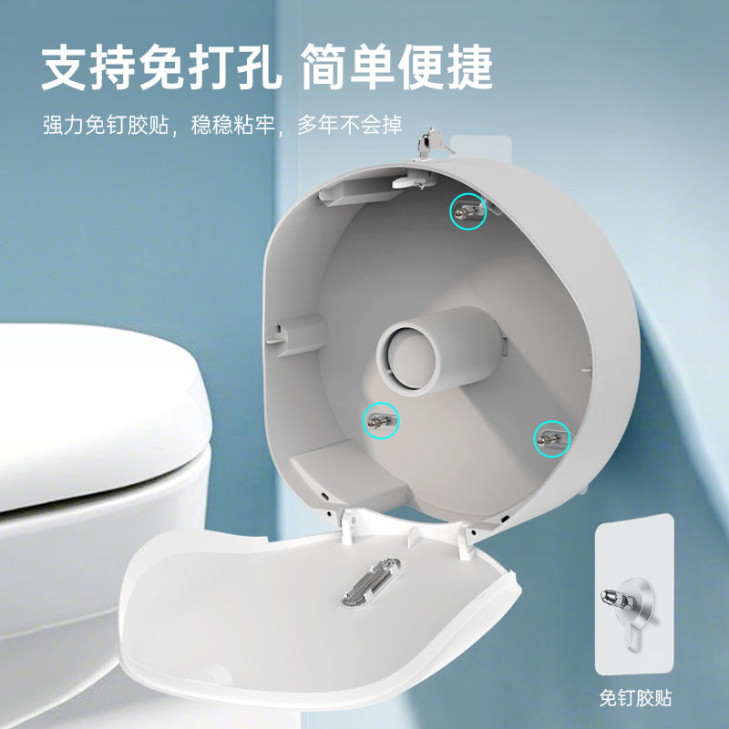 Commercial waterproof large roll paper box wall-mounted toilet tissue box roll paper tube toilet large plate toilet paper box in stock