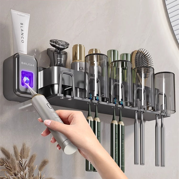 Removable toothbrush rack No punching mouthwash cup holder Wall hanging storage rack Electric toothbrush Toothpaste holder Wholesale