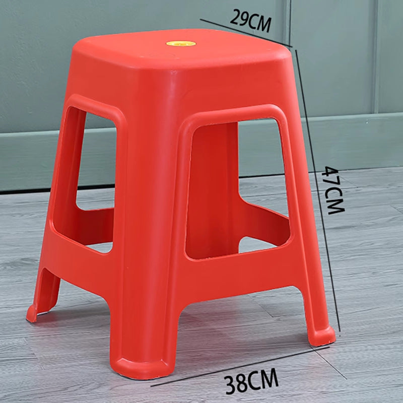 Plastic stool for homethickened bench living room dining room square stool non-slipfashionscandinavian style ripe glue high stool glue stool