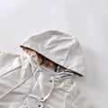 Spring & fall baby grids pattern khaki baby onesie clothes hooded jacket outing jacket outwear k-style crawling suit