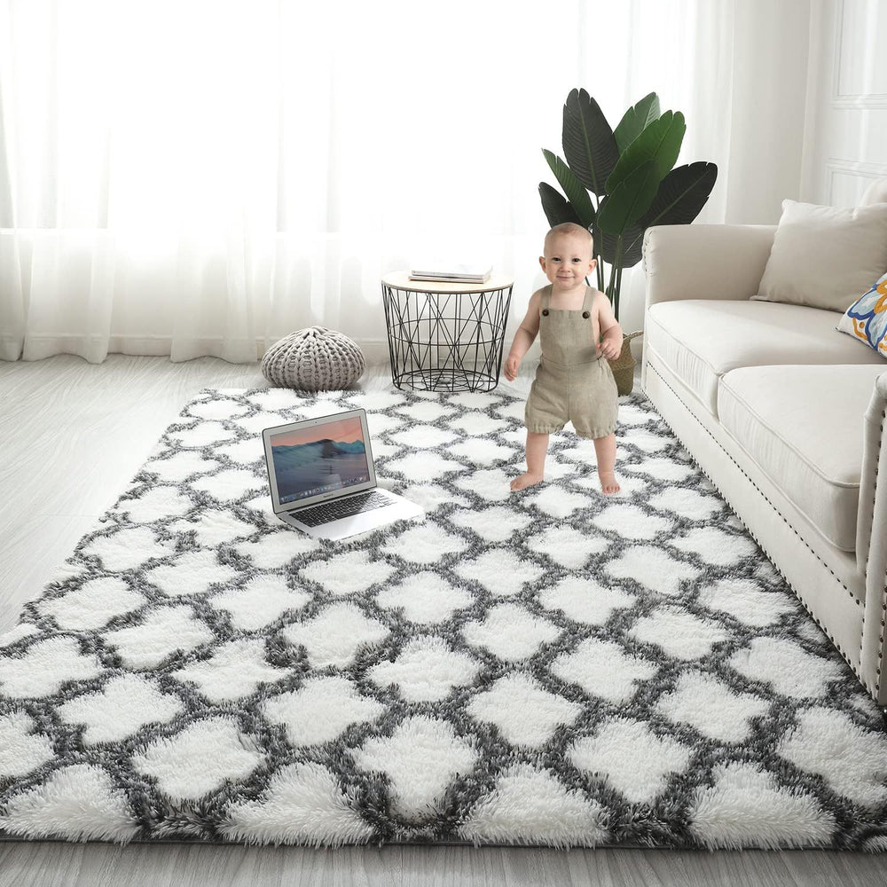 Modern scandinavianins full bedroom carpet tie-dye silk wool pattern carpet living room coffee table bedside mat long blanket