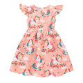 Kids' digital print flutter sleeve a-line dress - clearance sale