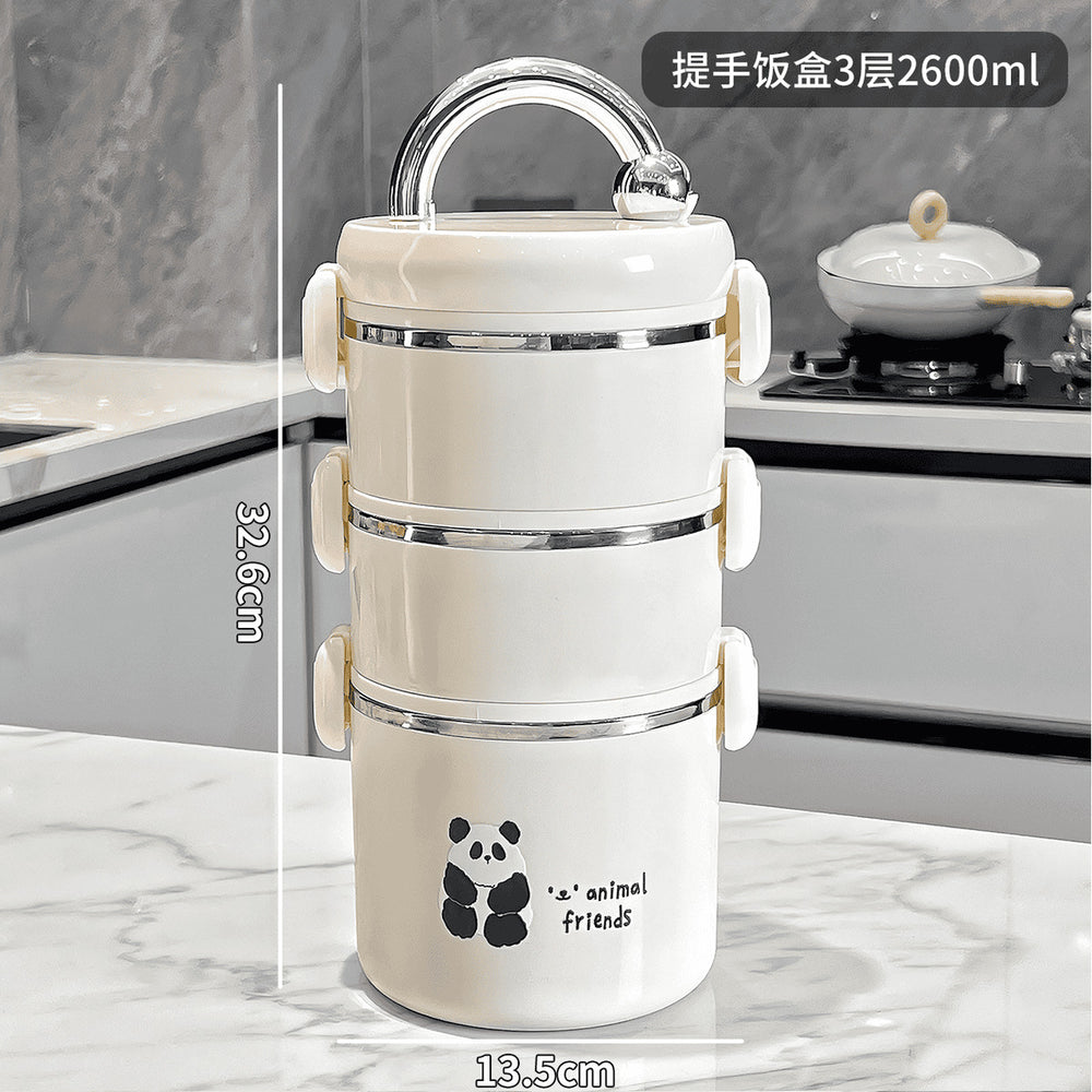Insulated lunch box 304 stainless steel office workers can be heated in microwave lunch box students kids meal hot pot bowl