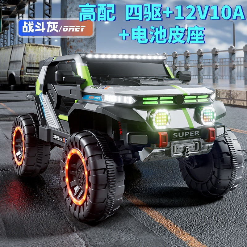 New children's oversized four-wheeled off-road vehicle 1-9 years old boys and girls can sit, remote control charging toy car