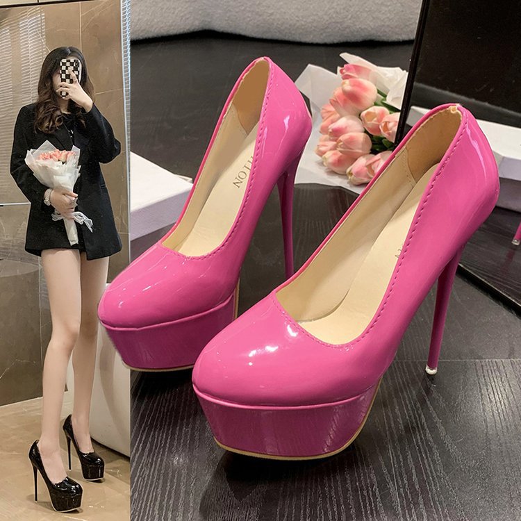 Super high heel plus size new heeled pumps 2026 summer new stiletto sexy barbie pink platform women's shoes trendy