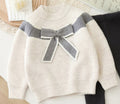 Girls' knit sweater and leggings set - new autumn/winter  collection - baby girl bowknot crewneck sweater and leggings outfit