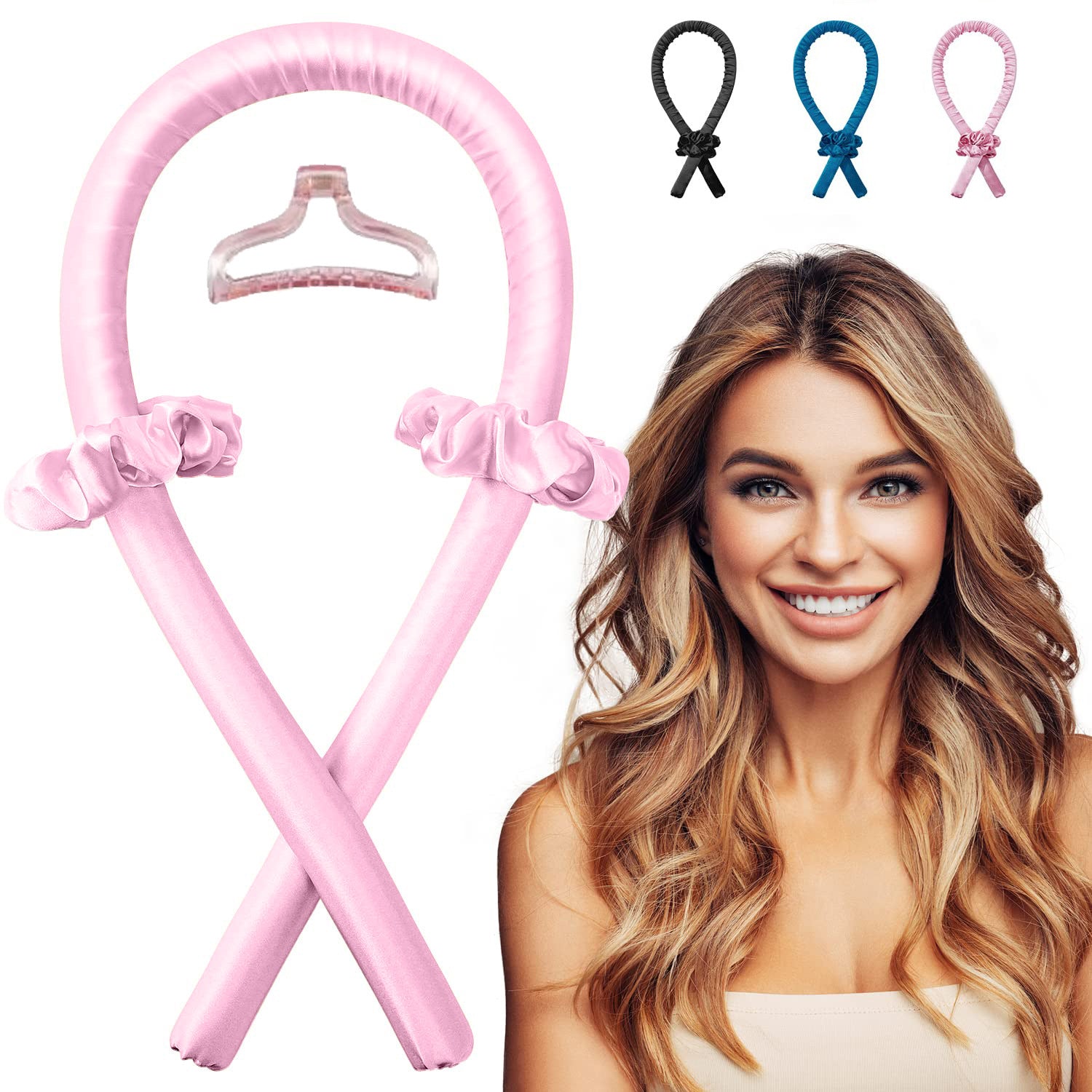 Cross-border lazy curling iron No heat curling iron Fluffy hair Large intestine Rubber hair curl Three-piece hair tool