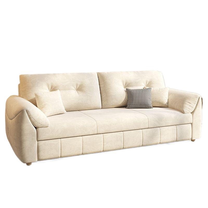 Detachable and washable velvet sofa bed, dual-purpose, foldable, integrated small apartment, cream style, storage, single and double, special price function