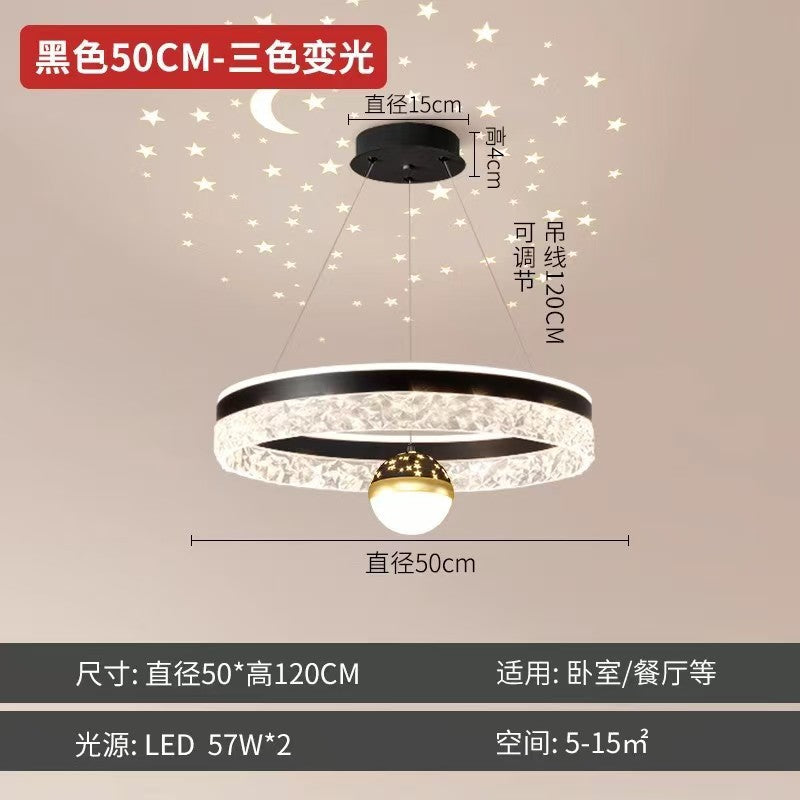 Modern nordic light luxury ring crystal chandelier - factory direct for living room, dining room, and bedroom