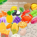 new product children's fruit cutting fun peelable artificial vegetables kitchen toys play house set wholesale